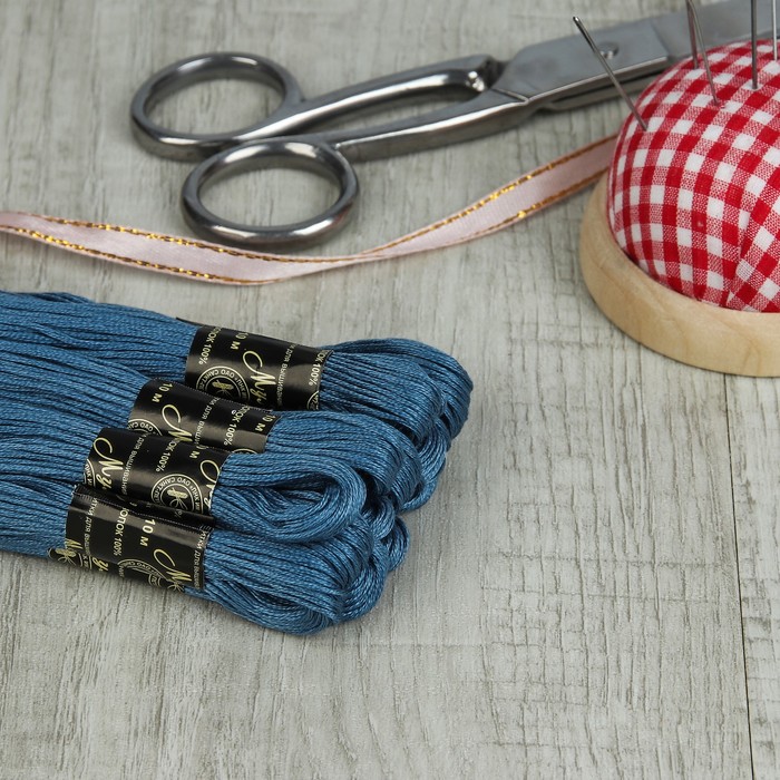 Мулине №2808,10±1м, цвет серо-голубой