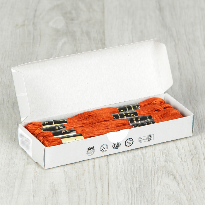 Мулине №1612,10±1м, цвет тёмно-оранжевый