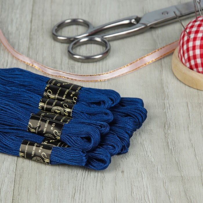 Мулине №2614,10±1м, цвет тёмно-синий