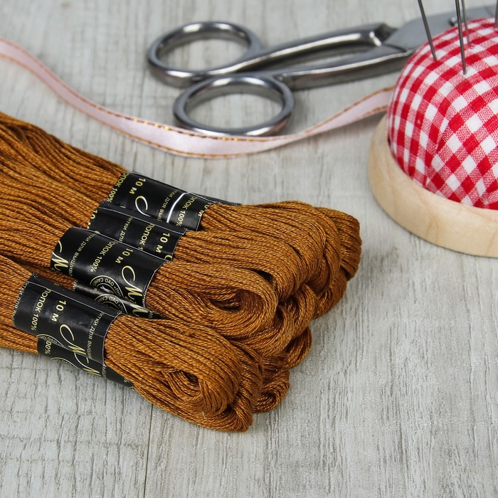 Мулине №9104,10±1м, цвет коричневый