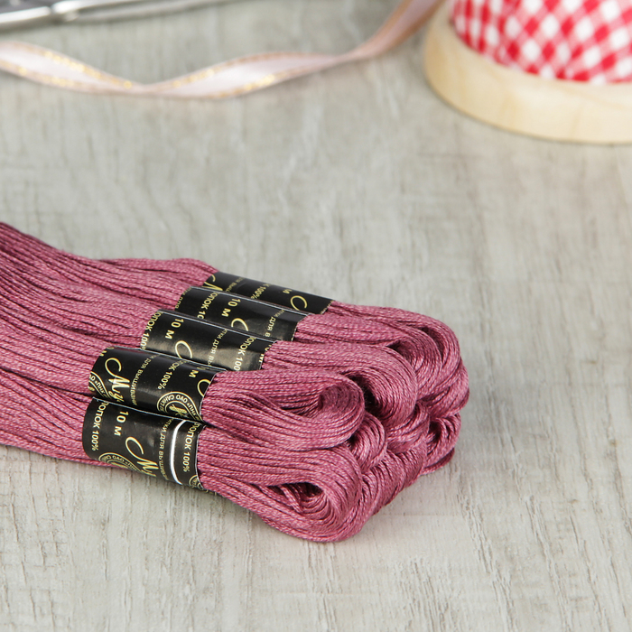 Мулине №1908,10±1м, цвет брусничный