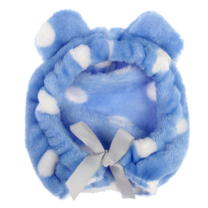 Шапочка зимняя на завязках с ушками, S(обхват морды-24см, обхват шеи-18см, боковая высота-12,5см), плюш