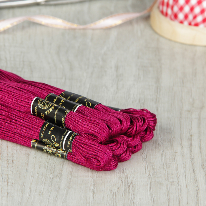 Мулине №1412,10±1м, цвет бордовый