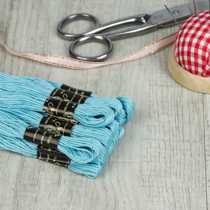 Мулине №3100,10±1м, цвет светло-голубой