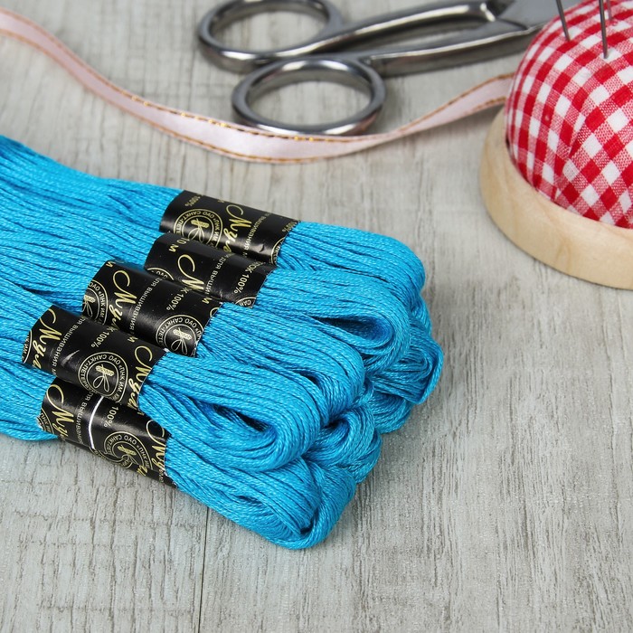 Мулине №3106,10±1м, цвет ярко-голубой