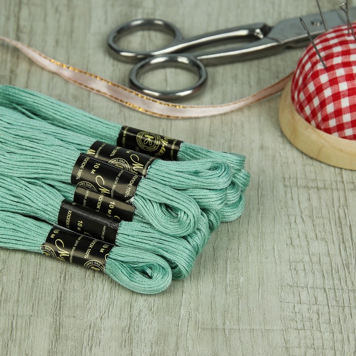 Мулине №9276,10±1м, цвет бледно-зелёный