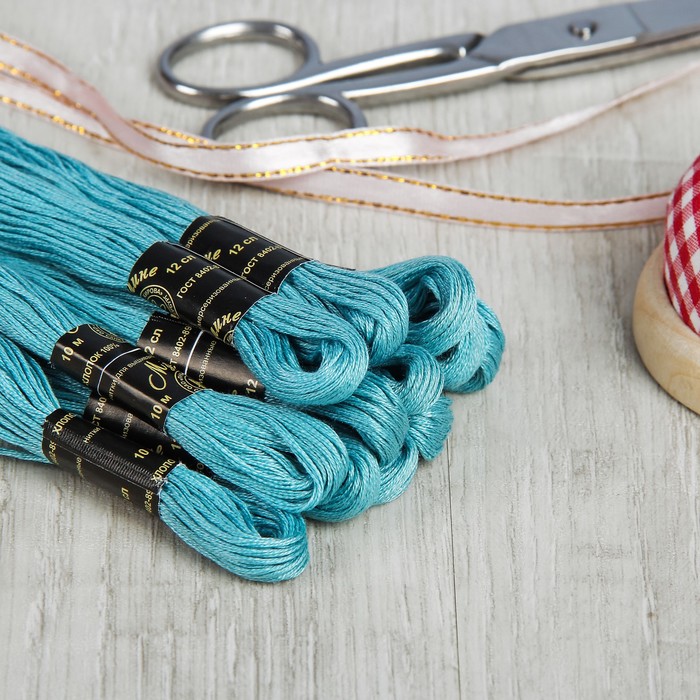 Мулине №9262,10±1м, цвет бледно-голубой