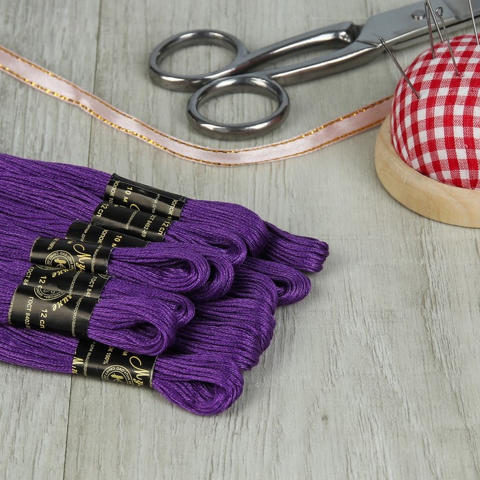 Мулине №2210,10±1м, цвет сиреневый