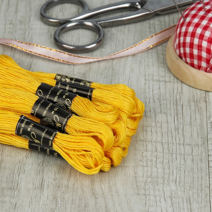 Мулине №0303,10±1м, цвет жёлтый