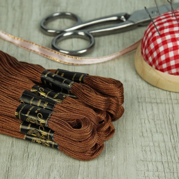 Мулине №6508,10±1м, цвет тёмно-коричневый