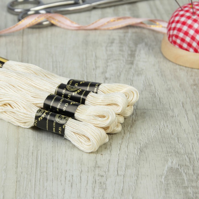 Мулине №0104,10±1м, цвет молочный