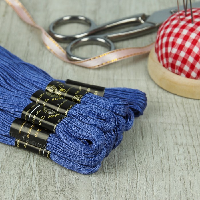 Мулине №2407,10±1м, цвет синий