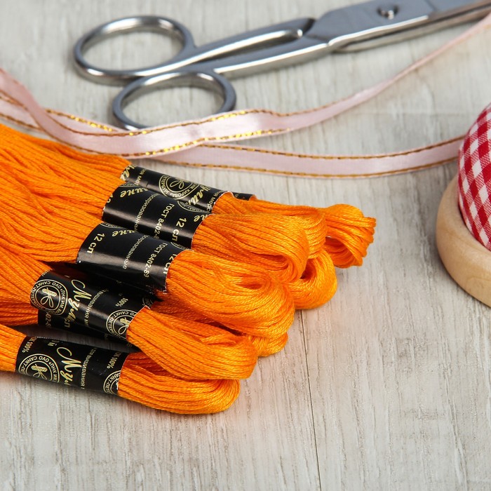 Мулине №0607,10±1м, цвет оранжевый