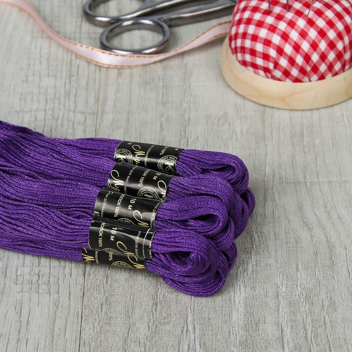 Мулине №2212,10±1м, цвет ярко-сиреневый