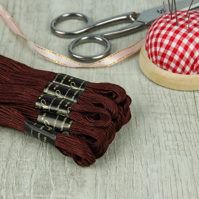 Мулине №6514,10±1м, цвет тёмно-коричневый