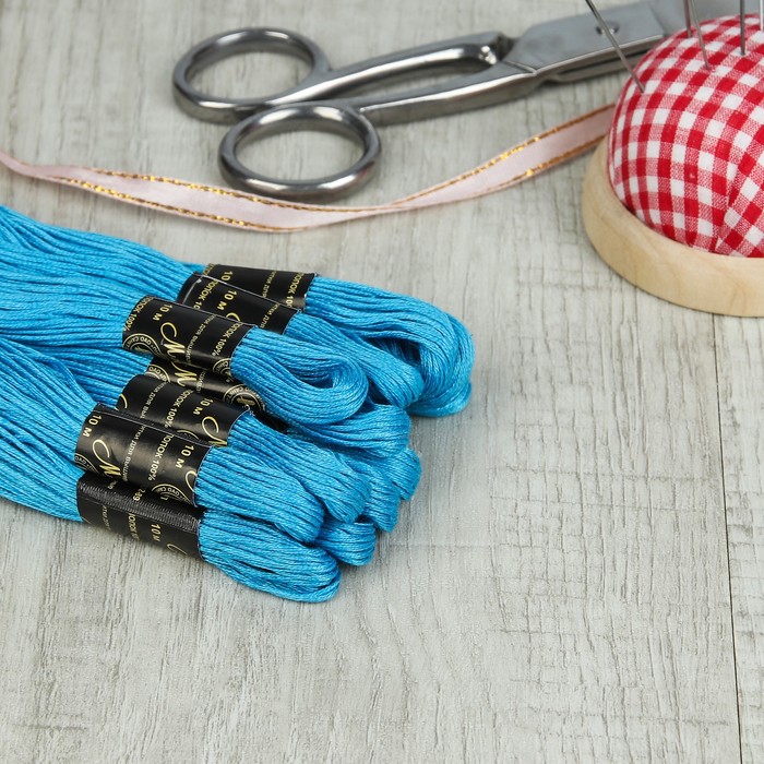 Мулине №3204,10±1м, цвет голубой