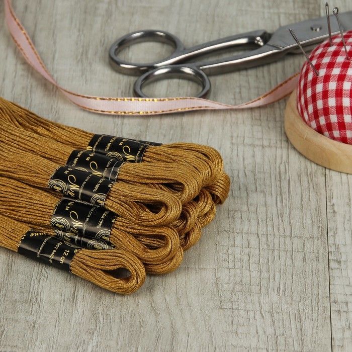 Мулине №9102,10±1м, цвет горчичный