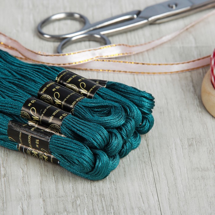 Мулине №3408,10±1м, цвет морской волны