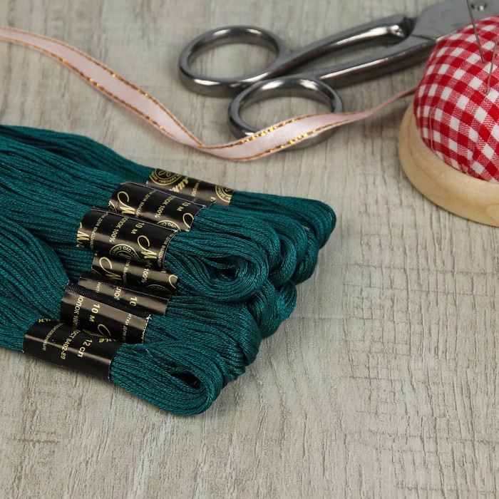 Мулине №3607,10±1м, цвет тёмно-бирюзовый