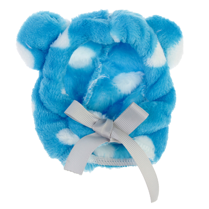 Шапочка зимняя на завязках с ушками, XS(обхват морды-22см, обхват шеи-18см, боковая высота-11см), плюш