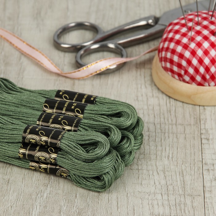 Мулине №3800,10±1м, цвет тёмно-зелёный