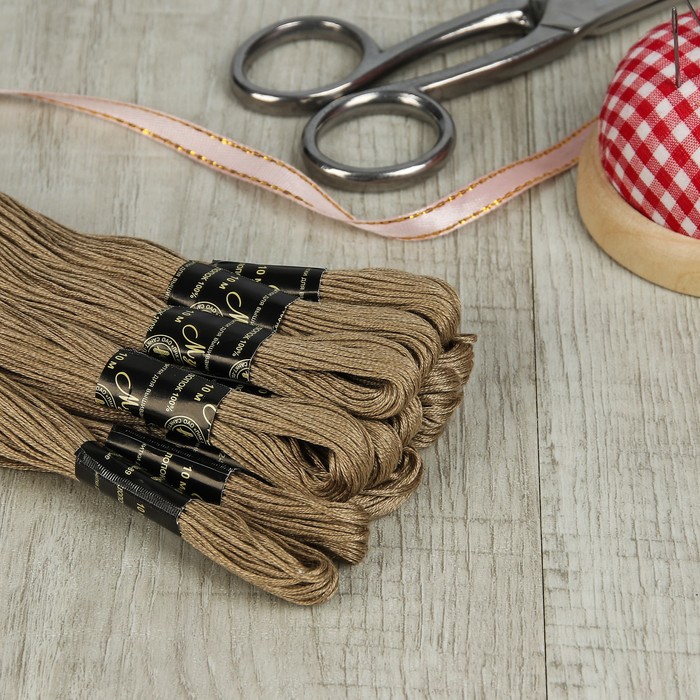 Мулине №6604,10±1м, цвет бежево-серый