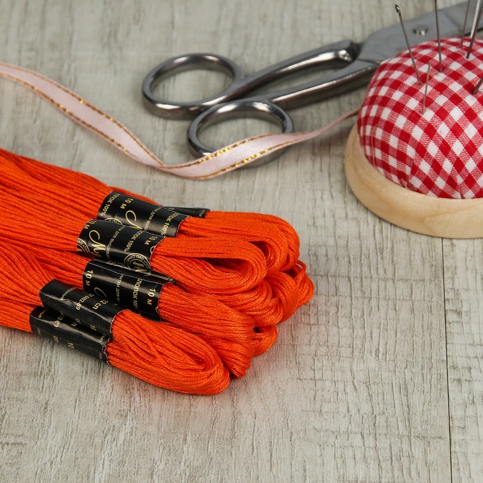 Мулине №0709,10±1м, цвет оранжевый