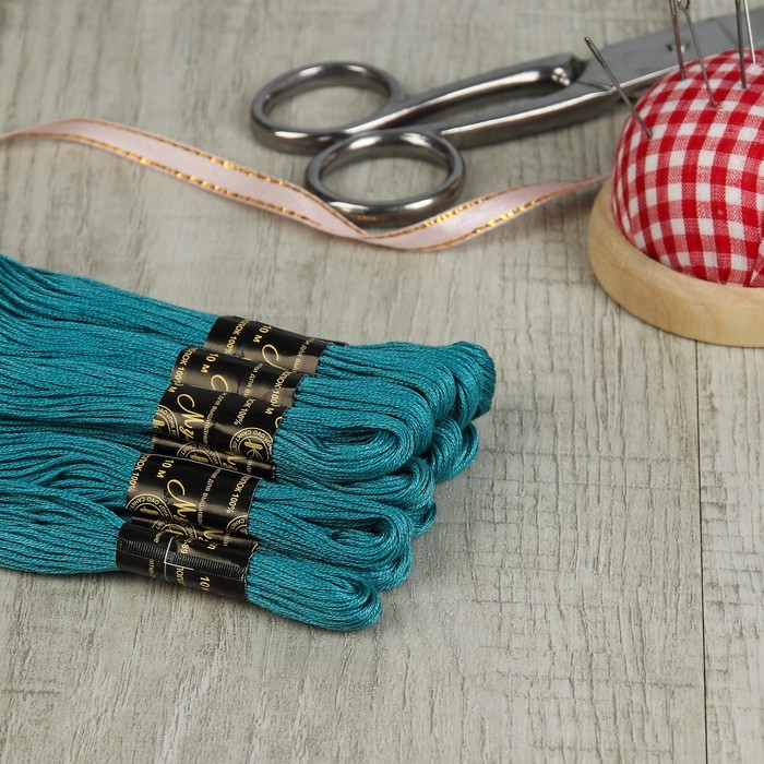 Мулине №3404,10±1м, цвет тёмно-бирюзовый