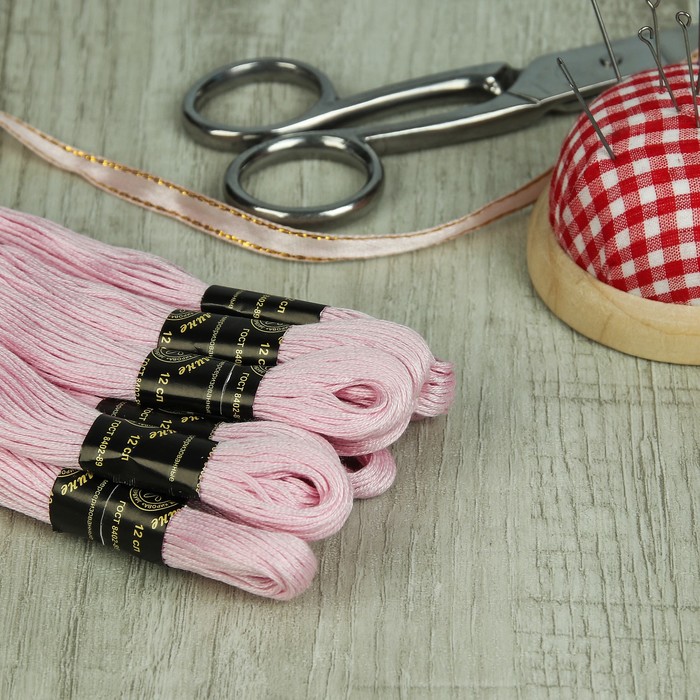 Мулине №1402,10±1м, цвет розовый