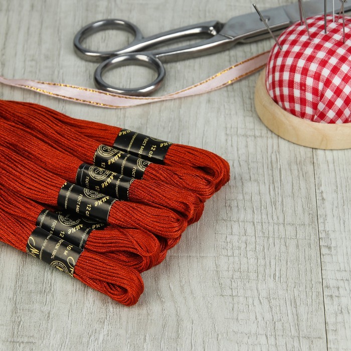 Мулине №1614,10±1м, цвет тёмно-рыжий