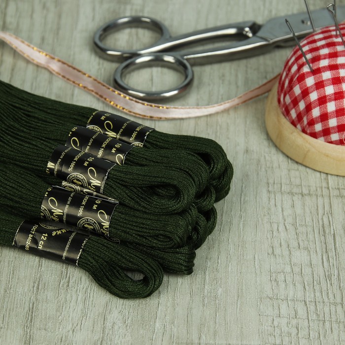 Мулине №4308,10±1м, цвет тёмно-зелёный