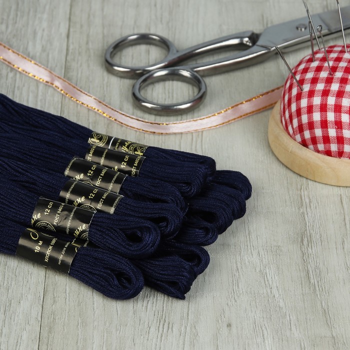 Мулине №2414,10±1м, цвет тёмно-синий