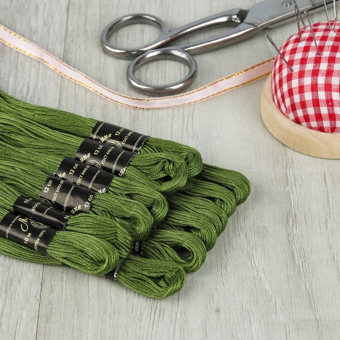 Мулине №4404,10±1м, цвет серо-зелёный