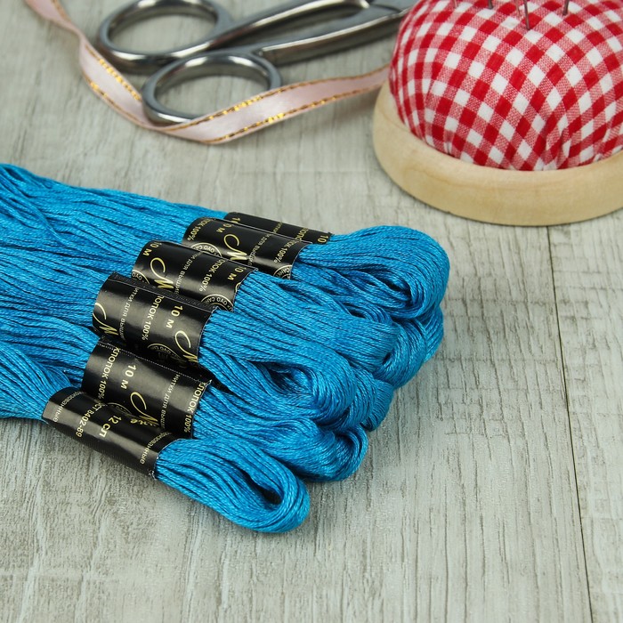 Мулине №3206,10±1м, цвет светло-синий