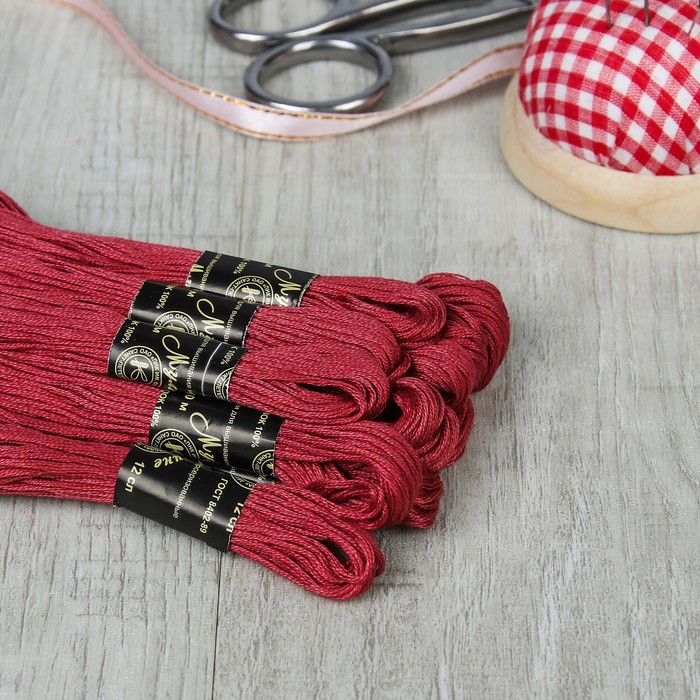 Мулине №9242,10±1м, цвет тёмно-розовый