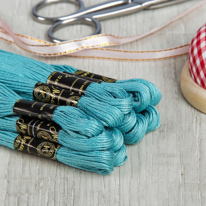 Мулине №3402,10±1м, цвет светло-бирюзовый