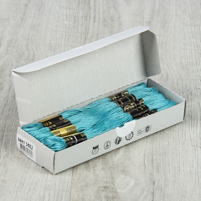 Мулине №3402,10±1м, цвет светло-бирюзовый