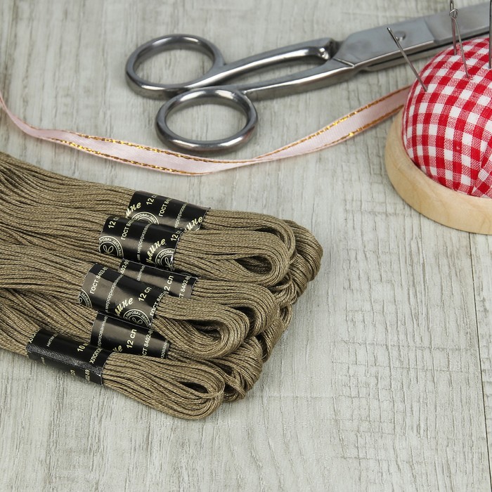 Мулине №6608,10±1м, цвет хаки