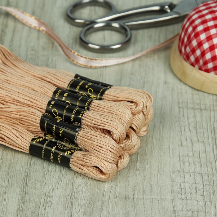 Мулине №6300,10±1м, цвет бледно-розовый