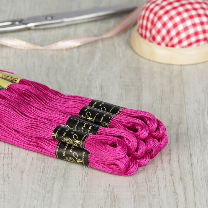 Мулине №9244,10±1м, цвет тёмно-розовый