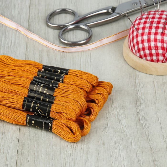 Мулине №5404,10±1м, цвет тёмно-оранжевый