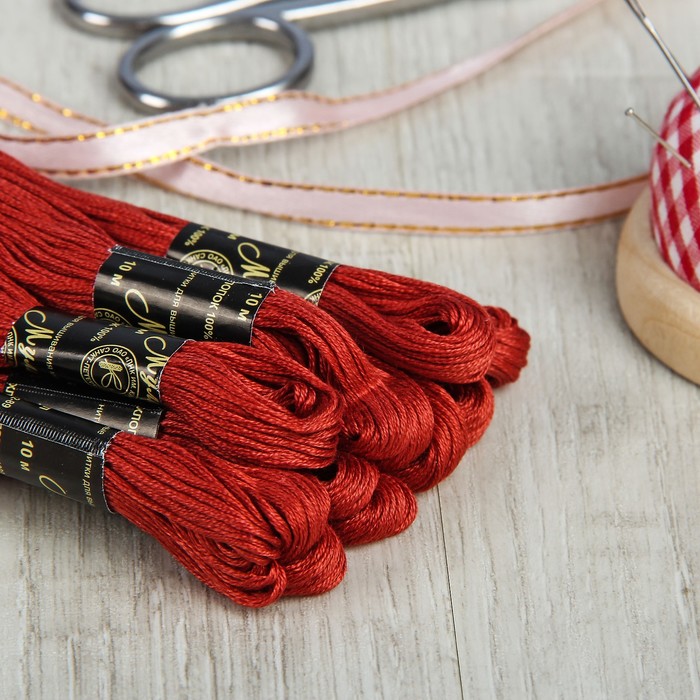 Мулине №9006,10±1м, цвет тёмно-розовый