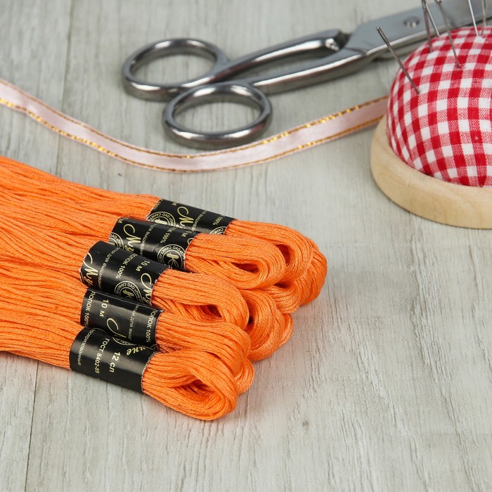 Мулине №0704,10±1м, цвет оранжевый