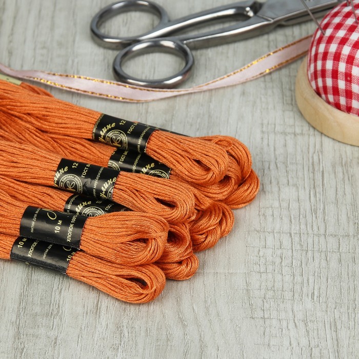 Мулине №1604,10±1м, цвет бледно-оранжевый