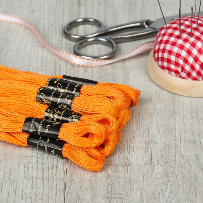 Мулине №0606,10±1м, цвет оранжевый