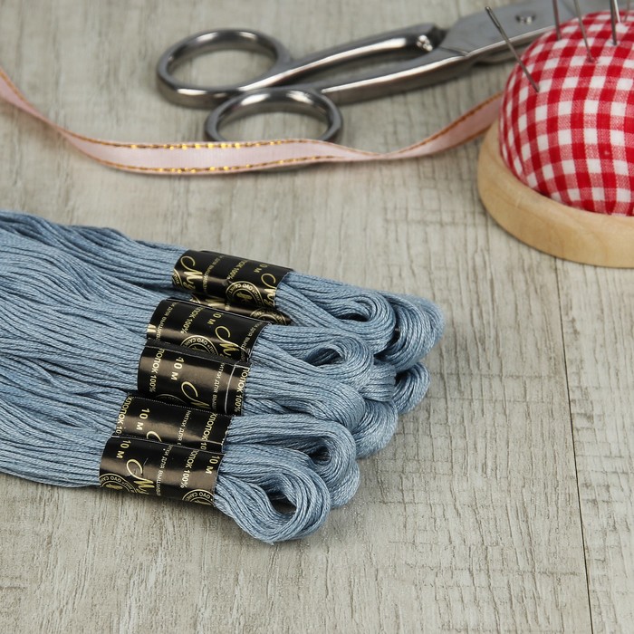 Мулине №6904,10±1м, цвет серо-голубой