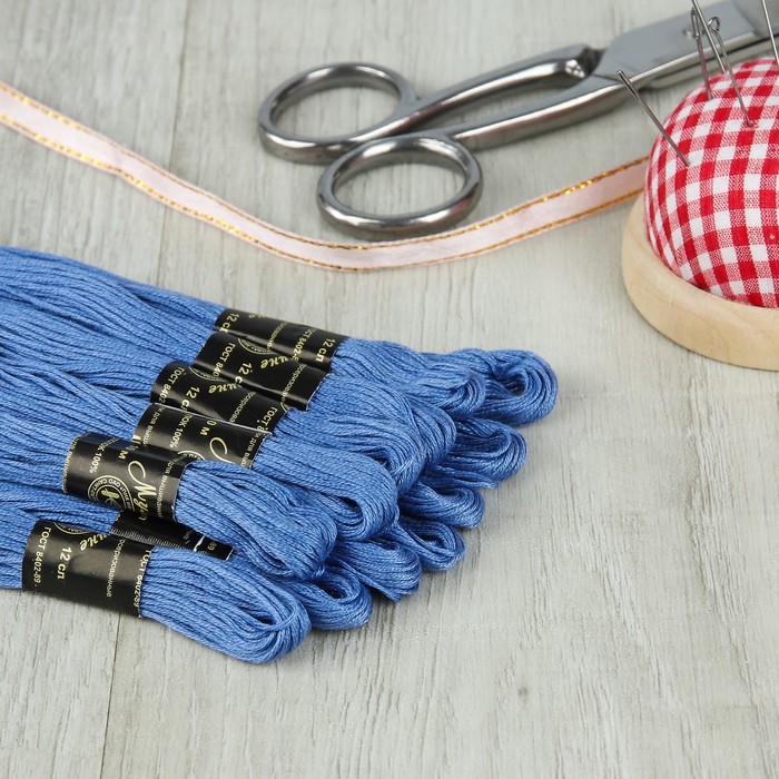 Мулине №8206,10±1м, цвет тёмно-голубой