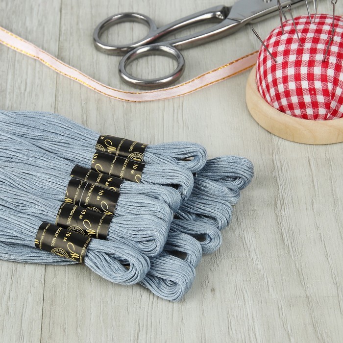 Мулине №7104,10±1м, цвет серо-голубой