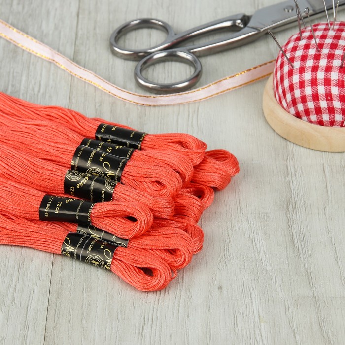 Мулине №0804,10±1м, цвет розовый