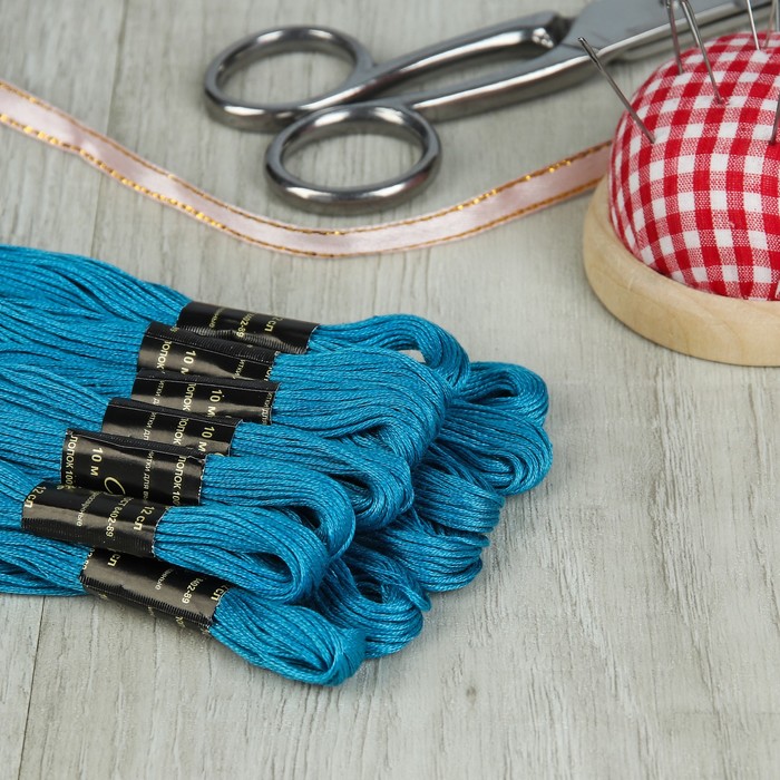 Мулине №3304,10±1м, цвет тёмно-голубой